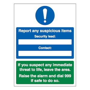 Report Any Suspicious Items