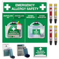Emergency Allergy Safety Station with Jext AAIs & Inhaler Kit