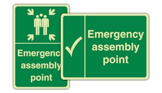 Photoluminescent Emergency Assembly Point Signs