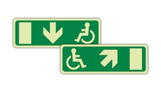 Photoluminescent European Council Directive Emergency Exit Signs