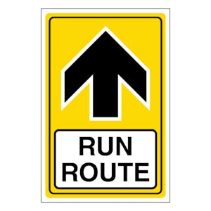 Run Route Arrow Up - Portrait