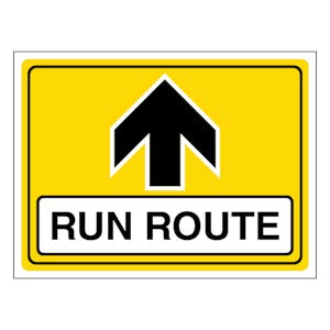 Run Route Arrow Up - Landscape