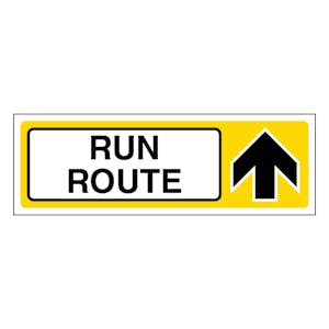 Run Route Arrow Up - Slim Landscape
