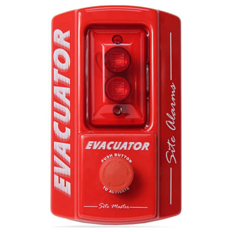 Evacuator Site Master Push Button Alarm Safety Signs 4 Less