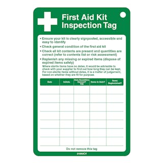 First Aid Inspection Tag Kit