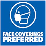 Face Coverings Preferred - Sticker