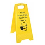 Face Coverings Must Be Worn - Double Sided Floor Sign