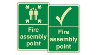 Photoluminescent Fire Assembly Point Signs