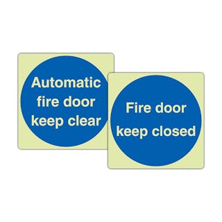 Photoluminescent Fire Door Signs