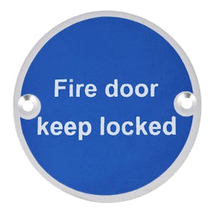 Fire Door Keep Locked - Aluminium
