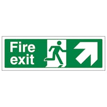 Fire Exit Arrow Up And Right