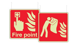 Photoluminescent Fire Safety & Evacuation Hanging Signs