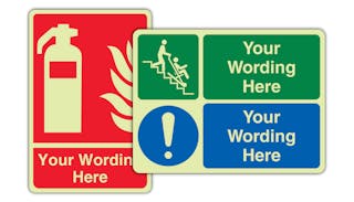 Photoluminescent Fire Safety & Evacuation Signs - Custom