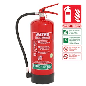 EcoSpray Water Additive Fire Extinguisher - 6L - Rating 27A - With a FREE Sign!