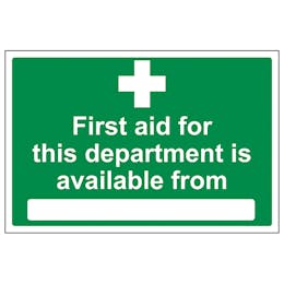 First aid for this department is available
