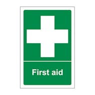 Removable Vinyl First Aid Signs