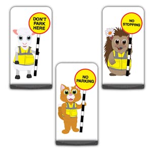 Custom Animal Character Road Safety - Flat Panel Signs