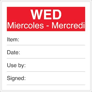 Wed - Miercoles - Mercredi Labels On A Roll