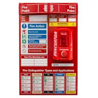 Fire Point Board - Push Button Alarm & 5 Point Fire Action Notice