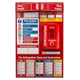 Fire Point Board - Push Button Alarm & 6 Point Fire Action Notice