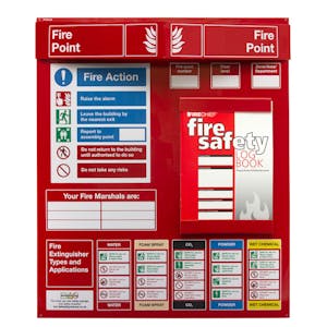 Fire Point Board - Log Book & 5 Point Fire Action Notice