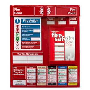 Fire Point Board - Log Book & 6 Point Fire Action Notice
