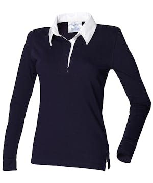 Front Row Women's Long Sleeve Plain Rugby Shirt 