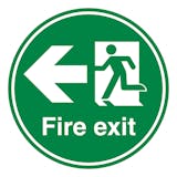 Fire Exit Arrow Left - Temporary Floor Sticker