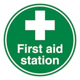 First Aid Station - Temporary Floor Sticker