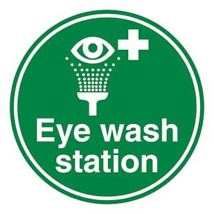 Eye Wash Station - Temporary Floor Sticker