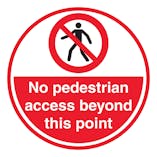 No Pedestrian Access - Temporary Floor Sticker