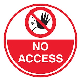 No Access - Temporary Floor Sticker