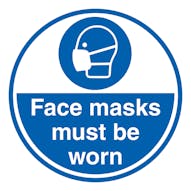 Face Masks Must Be Worn - Temporary Floor Sticker