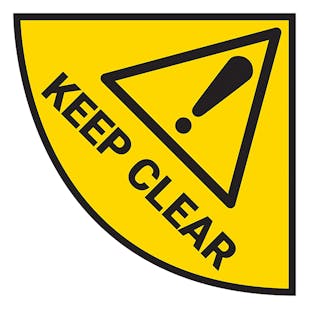 Door Keep Clear - Temporary Floor Sticker