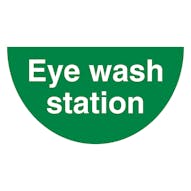 Eye Wash Station Semi Circle - Temporary Floor Sticker