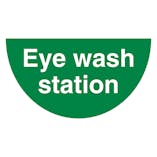 Eye Wash Station Semi Circle - Temporary Floor Sticker