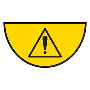 Warning Exclamation Mark - Temporary Floor Sticker