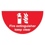 Fire Extinguisher - Temporary Floor Sticker
