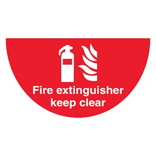 Fire Extinguisher - Temporary Floor Sticker