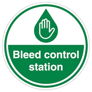 Bleed Control Station - Anti-Slip Floor Sign