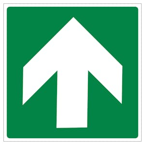 Green Straight Arrow - Anti-Slip Floor Sign