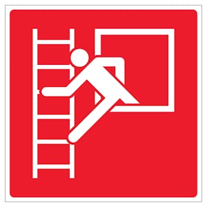 Fire Escape Ladder - Anti-Slip Floor Sign