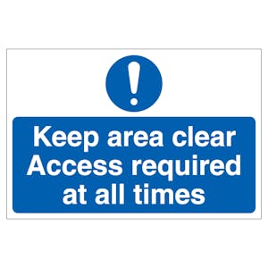 Keep Area Clear Access Required At All Times - Anti-Slip Floor Sign