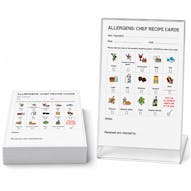 Chef Recipe Cards - Pack of 50 with x5 Acrylic Display Holders