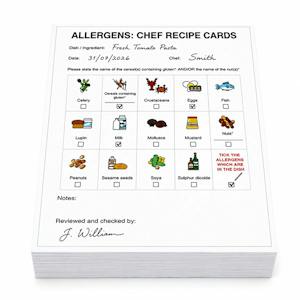 Chef Recipe Cards