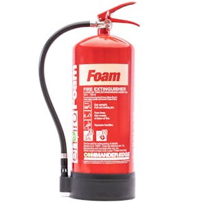 CommanderEDGE enviroFoam Fluorine Free Foam Fire Extinguisher - 9Ltr - Rating 34A 183B - With a FREE Sign!