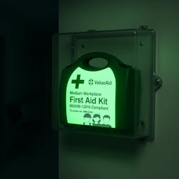 Clear Cabinet with Glow in the Dark BS8599-1 Medium First Aid Kit