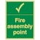 Fire Assembly Point With Tick - Portrait