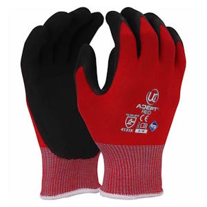 UCI Adept Red Anti-Viral Nitrile Palm Coated Gloves
