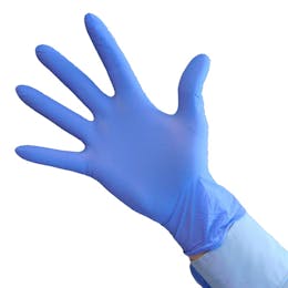 Safetouch Powder Free Blue Nitrile Gloves